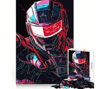Cyberpunk Soldier Puzzles for Adults 1000 Piece Cognitive Train Perfect Connection Pattern Build Art Display (38x52cm)