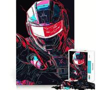 Cyberpunk Soldier Puzzles for Adults 1000 Piece Cognitive Train Perfect Connection Pattern Build Art Display (38x52cm)