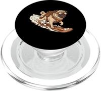 Cyberpunk Surfing Pug Dog Goggles Rider Adventure PopSockets PopGrip for MagSafe