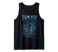 Cyberpunk Tokyo Railway Map Circuit Board - Order in Chaos Tank Top