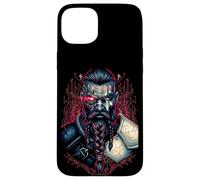 Cyberpunk Viking Warrior Sci-Fi Runes Norse Mythology Case for iPhone 15 Plus