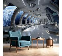Cyberpunks Wallpaper Futuristic Wall Mural Non-Woven Science Fiction Living Room Bedroom Kitchen Office Background Wall Decor 350 x 256 cm