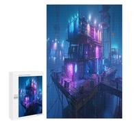 CyberpunkShipping Containers 1000 Piece Jigsaw Puzzles Adults ChildrenJigsaws After-Work Leisure Brainteasing Puzzle Colleagues Stress Buster 1000 PCS