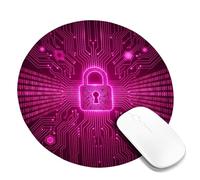 Cybersecurity Data Protection Theme Padlock Futuristic Small Mouse Pad