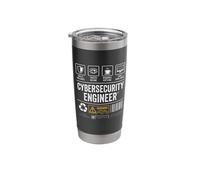Cybersecurity Engineer IT Network Security Warning Label Stainless Steel Insulated Tumbler