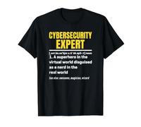 Cybersecurity Expert Definition Funny Cybersecurity Expert Value Graphic T-Shirt, Men, Black, XL
