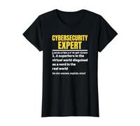 Cybersecurity Expert Definition Funny Cybersecurity Expert Value Graphic T-Shirt, Women, Black, S
