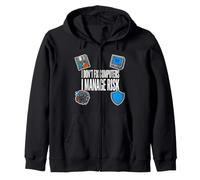 Cybersecurity I Don't Fix Computers I Manage Risk Zip Hoodie