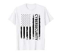 Cybersecurity IT Analyst US Flag Tech Security T-Shirt