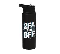 Cybersecurity Professional 2 Factor Authentication Stainless Steel Insulated Water Bottle