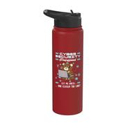 Cybersecurity Security Analyst Job Specialist Information Stainless Steel Insulated Water Bottle