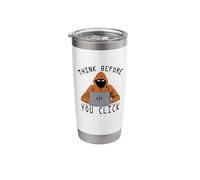 Cybersecurity Think Before You Click Stainless Steel Insulated Tumbler