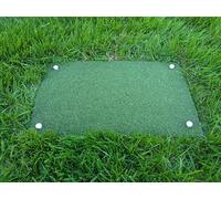 CyberSunrise Heavy Duty Astroturf Golf Mat - Driving Fairway Chipping Practice Turf with Rubber Backing & 4 Tee Holes - All-Weather Swing Training - Portable Indoor/Outdoor Golf Training Mat (30×20cm)