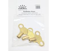 CyberSunrise® Radiator Bleed Keys (3 Pack) - Solid Brass Universal Radiator Vent Key - Butterfly Grip for Easy Air Release - Compatible with Most UK Radiators