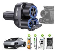 Cybertruck 2 in1 CCS & J1772 to Tesla (NACS) Adapter,250KW Fast Charging for Tesla Model 3/Y/S/X/Cybertruck, Compatible with CCS1 DC & J1772 AC Stations, Supports Level 1/2/3 Chargers