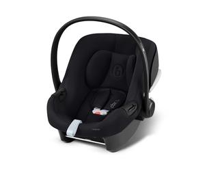 CYBEX Aton B2 i-Size Case from Birth to Approximately 24 Months, Max. 13 kg, Newborn Reducer Cushion Included, SensorSafe Compatible, Volcano Black