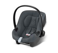 CYBEX Aton B2 i-Size Case with Base One, from Birth to Approximately 24 Months, Max. 13 kg, Isofix Base and Newborn Reducer Cushion Included, SensorSafe Compatible, Steel Grey