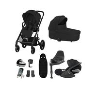 Cybex Balios Pushchair Bundle with Cybex Cloud T Car Seat (7 pieces) - Moon Black Moon Black