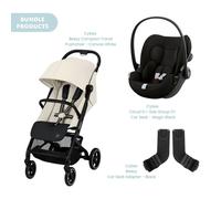 Cybex Beezy Compact Pushchair with Cloud G Car Seat Travel System Bundle - Canvas White