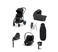 Cybex e-Gazelle S Electric Pushchair Bundle With Cybex Cloud T i-Size + Baby Car Seat & Base (7 Pieces) - Black Moon Black