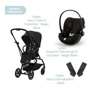 Cybex Eezy S Twist+2 Pushchair with Cloud G Car Seat Travel System Bundle - Black