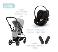 Cybex Eezy S Twist+2 Pushchair with Cloud G Car Seat Travel System Bundle - Fog Grey