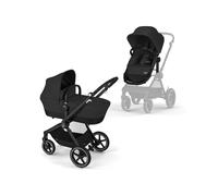Cybex EOS Lux Silver 2-in-1 Pushchair - Moon Black