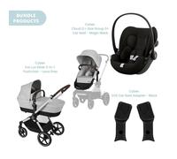 Cybex Eos Lux Silver Pushchair with Cloud G Car Seat Travel System Bundle - Lava Grey