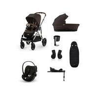 Cybex Gazelle S Pushchair Bundle With Cloud G i-Size Car Seat & Base (7 Pieces) - Chocolate Brown Chocolate