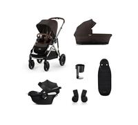 Cybex Gazelle S Pushchair Bundle with Cybex Aton B2 i-Size Car Seat & Base (6 Pieces) - Chocolate Brown Chocolate