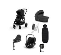 Cybex Gazelle S Pushchair Bundle With Cybex Cloud T i-Size + Baby Car Seat & Base (7 Pieces) - Moon Black Moon Black
