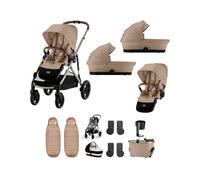 Cybex Gazelle S Twin Pushchair Bundle (12 Pieces) - Almond Beige Almond Beige