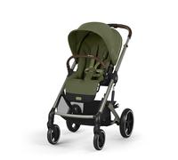 CYBEX Gold Balios S Lux Pushchair, Ergonomic Lying Position, One-Hand Harness System, from Birth to 22 kg (Approx. 4 Years), Moss Green