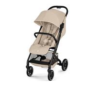 CYBEX Gold BEEZY Pushchair with Ergonomic Reclining Position, from Birth to Approx. 4 Years (max. 22 kg), Compact fold, one-Hand Harness System, Almond Beige