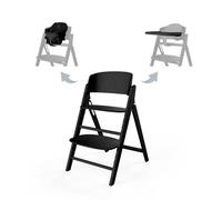 CYBEX Gold CLICK&FOLD 3-in-1 High Chair Set, grows with your child, 6 Months - 99 years, From birth with separate Gold Bouncer Nest, includes Baby Set and Snack Tray, Beechwood/Plastic, Stunning Black
