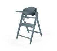 CYBEX Gold Click&FOLD 3-in-1 High Chair Set, Grows with Your Child, 6 Months - 99 Years, from Birth with Separate Gold Bouncer Nest, Includes Baby Set and Snack Tray, Beechwood/Plastic, Stone Blue