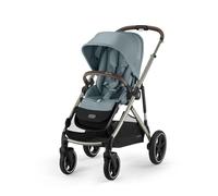 CYBEX Gold Gazelle S Stroller, from Birth to Approx. 4 Years, max. 22 kg (Single Mode) / 2X 22 kg (Duo Mode), All-in-1 System with 20+ configurations, Stormy Blue