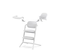 CYBEX Gold LEMO High Chair 3-in-1 Set, Grows with your child, 6 Months - 99 years, Usable from birth thanks to the separate CYBEX Bouncer, incl. Baby Set and Snack Tray, Aluminium/Plastic, All White