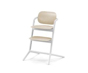 Cybex Gold LEMO High Chair, Grows with your Child, 3-99 Years, Usable from Birth with Separate Attachments, Aluminium/Plastic, Sand White