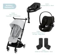 Cybex Libelle Pushchair V2 Pushchair with Cloud G Car Seat & Base Travel System Bundle - Fog Grey