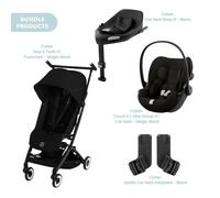 Cybex Libelle Pushchair V2 Pushchair with Cloud G Car Seat & Base Travel System Bundle - Magic Black