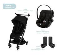 Cybex Libelle Pushchair V2 Pushchair with Cloud G Car Seat Travel System Bundle - Magic Black
