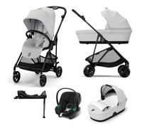 Cybex Melio Carbon 3-in-1 Travel System with Aton B2 Car Seat & Base - Fog Grey
