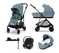 Cybex Melio Carbon 3-in-1 Travel System with Aton B2 Car Seat & Base - Stormy Blue