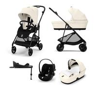 Cybex Melio Carbon 3-in-1 Travel System with Cloud G3 Car Seat & Base G3 - Canvas White