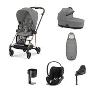 Cybex Mios Stroller with Cloud T i-Size Car Seat and Base Bundles - Rose Gold/Mirage Grey