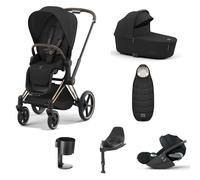 Cybex Priam Stroller 9 Piece Bundle with Cloud T Plus i-Size Car Seat and Base - Rose Gold/Sepia Black