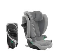 CYBEX Gold child car seat Solution G2 Plus, For ages 3 to 12 year olds (100 - 150 cm), Max. 50 kg, For cars with and without ISOFIX, Stone Grey (gray)