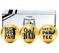 CybGene Dad Gifts Golf Balls Set of 3 for Golfer Dad, Husband, Golf Lovers from Daughter, Son, Wife, for Father's Day, Birthday, Retirement, Christmas - Girl Dad