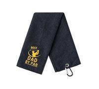 CybGene Dad Golf Towel, Dad Golf Gifts, Golf Accessory for Father on Birthday, Retirement, Father's Day, Christmas, Microfiber Golf Towel, Black